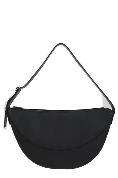 The Row Jouve Zipped Shoulder Bag In Black