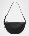 The Row Jouvette Crescent Crossbody Bag In Leather In Black