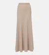 The Row Jovian Cashmere Maxi Skirt In Beige
