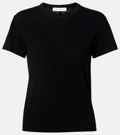 The Row Jovita Cotton, Cashmere And Silk T-shirt In Black