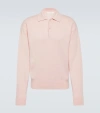 The Row Joyce Cotton And Cashmere Polo Sweater In Pink