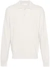 The Row Joyce Long-sleeve Polo Jumper In Neutrals