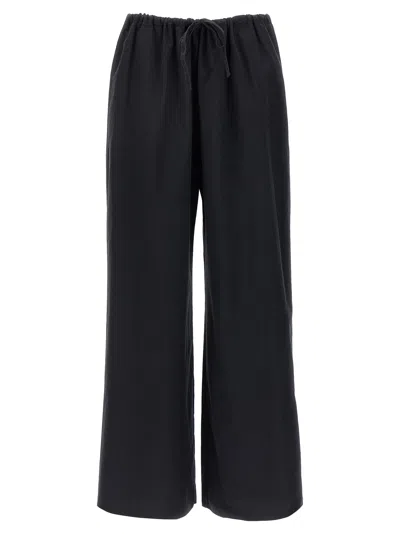 The Row Jugi Mid-rise Wide-leg Pull-on Pants In Black