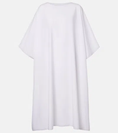 The Row Julen Cotton Poplin Midi Dress In White