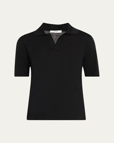 The Row Julianna Silk Polo Shirt