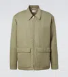 The Row Justo Gabardine Down Field Jacket In Green
