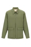 The Row Justo Gabardine Down Field Jacket In Green