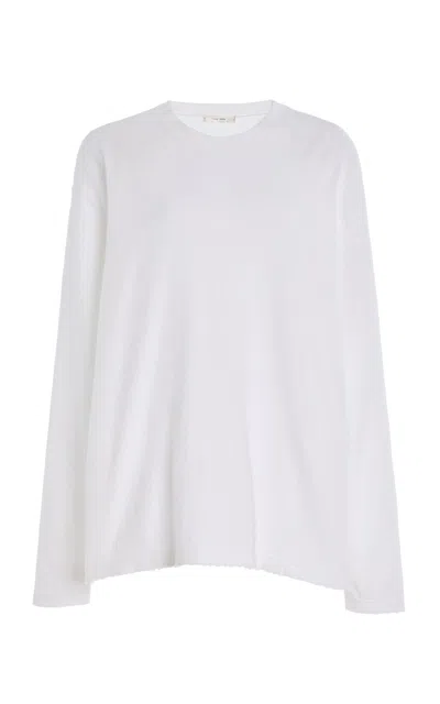 The Row Kabira Cotton Fleece Long Sleeve Top