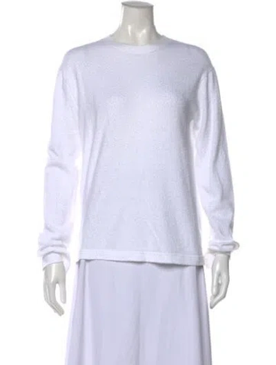 Pre-owned The Row Kabira Crew Neck Sweater In White