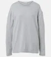 The Row Kabira Long-sleeve Crew-neck T-shirt In Gray