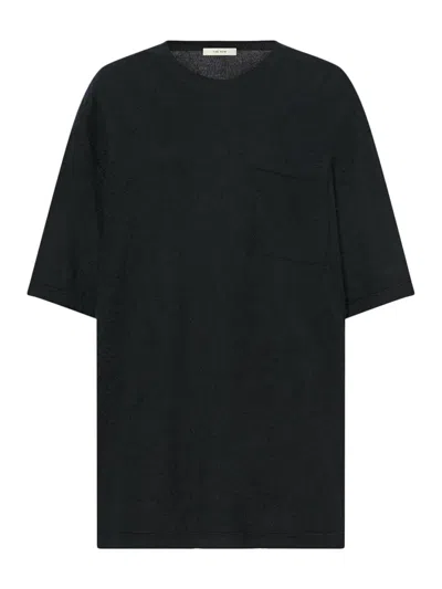 The Row Kaddy Cotton Top In Black