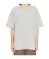 The Row Jiselle Oversized Knitted T-shirt In Gray