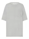 The Row Light Grey Kaddy T-shirt In Brushed Cotton