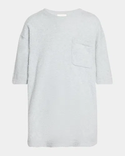 The Row Kaddy Textured Short-sleeve T-shirt In Gray