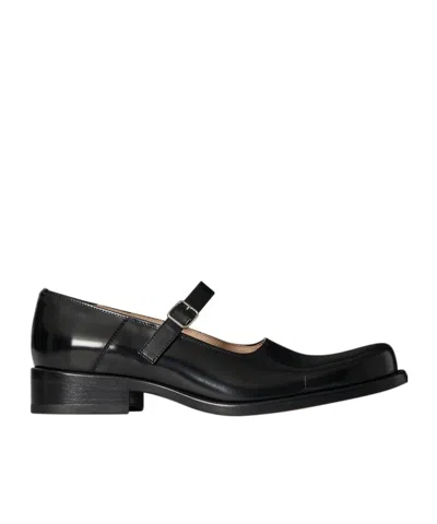 The Row Kai Leather Mary Jane Shoes In Black