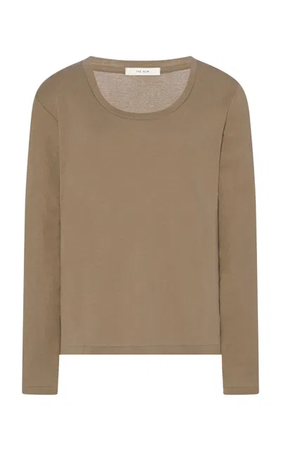 The Row Kalto Cotton Top In Neutral