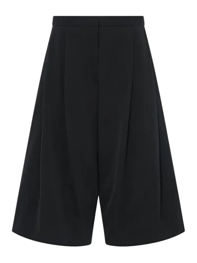 The Row Kalyan Wool Shorts In Black