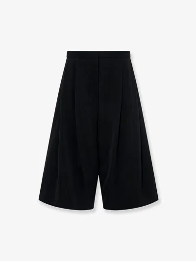 The Row Kalyan Wool Shorts In Black