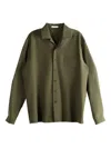 The Row Kanta Wool Shirt In Green