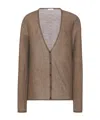 The Row Kasem Cashmere Cardigan In Brown