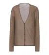 The Row Kasem Cashmere Cardigan In Brown