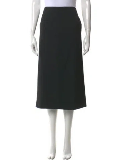 Pre-owned The Row 'kassie' Midi Length Skirt In Black