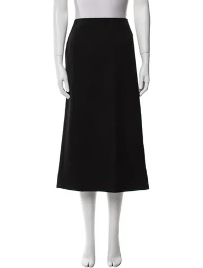 Pre-owned The Row Kassie Midi Length Skirt In Black