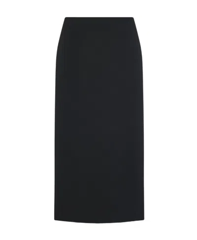 The Row Kassie Wool Skirt In Black