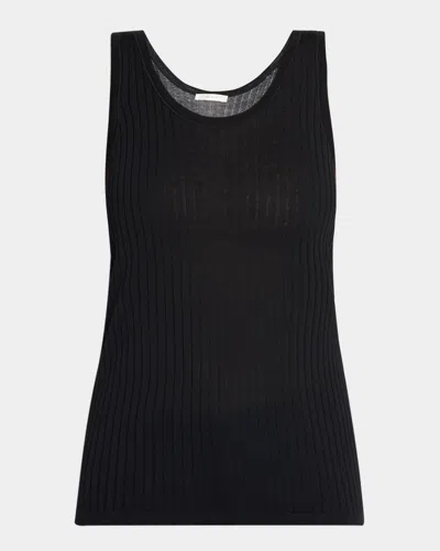The Row Katara Rib Tank Top In Black