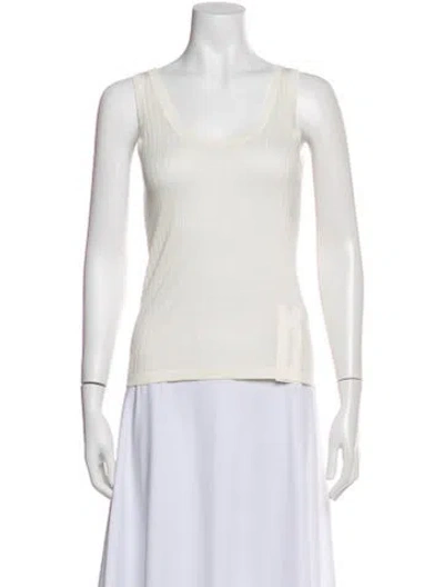 Pre-owned The Row Katara Top Scoop Neck Top W/ Tags In Neutral