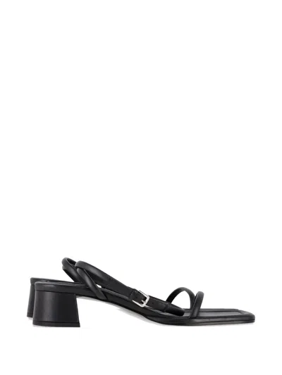 Pre-owned The Row Kate Block-heel Sandals In Black