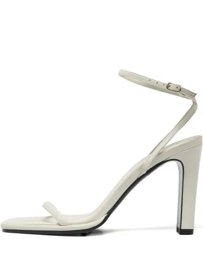 Pre-owned The Row Kate Leather Sandals In White