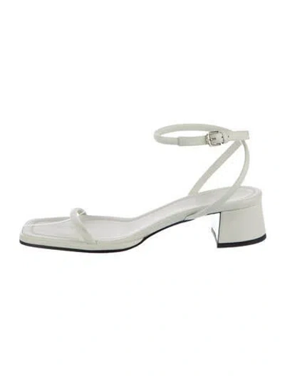 Pre-owned The Row Kate Leather Sandals In White