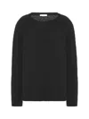 The Row Long Sleeve Sweater In Black