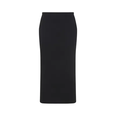 The Row Kavi Navy Virgin Wool Skirt