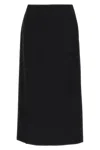 The Row Black Mathias Midi Skirt