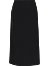 The Row Black Mathias Midi Skirt In Black