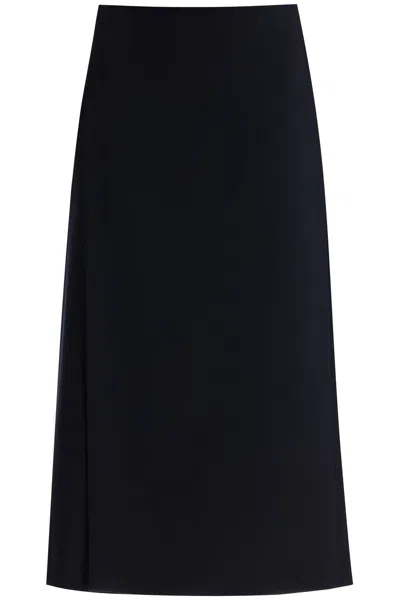 The Row Kavi Wrap Skirt With Pockets In Blue