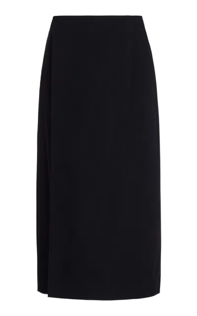 THE ROW KAVI WRAPPED WOOL COLUMN MIDI SKIRT