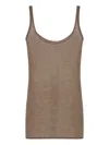 The Row Kazu Cashmere Top In Brown