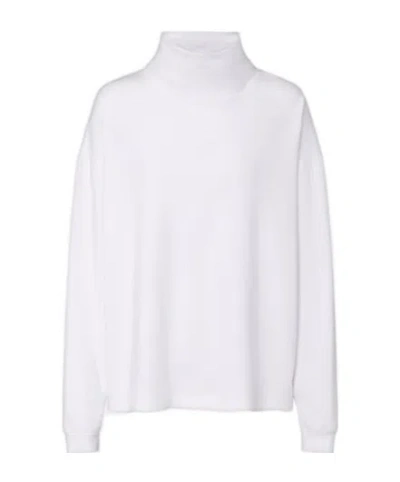 The Row Kelta Cotton Turtleneck Sweater In White