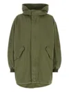 The Row Kemet Oversized Cotton-canvas Hooded Jacket In Green