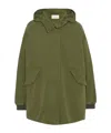 The Row Kemet Oversized Cotton-canvas Hooded Jacket In Green