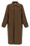 The Row 'kenet' Coat In Brown