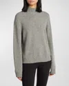 The Row Kensington Cashmere Turtleneck Sweater In Medium Heather Grey