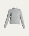 The Row Kensington High-neck Cashmere Sweater In Medium Heather Grey