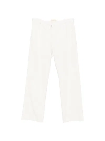 The Row Kenton Cotton Trousers In White