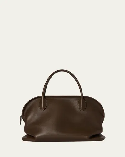 The Row Kew Bowling Top-handle Bag In Saddle Leather