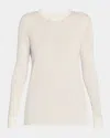 The Row Keya Rib Long-sleeve Top In White