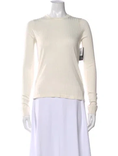 Pre-owned The Row Keya Top Cashmere Top W/ Tags In White